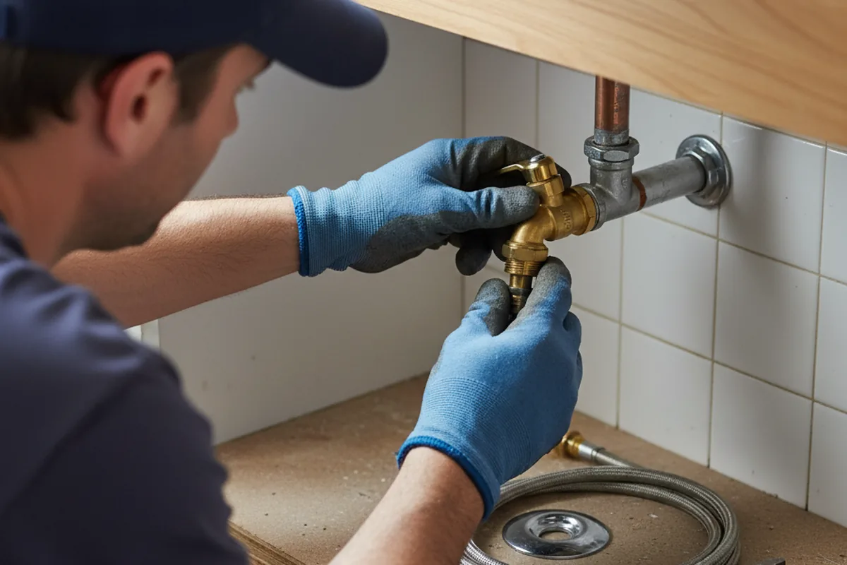 Shutoff valve and fitting work during Emergency Plumbing in Lavalette